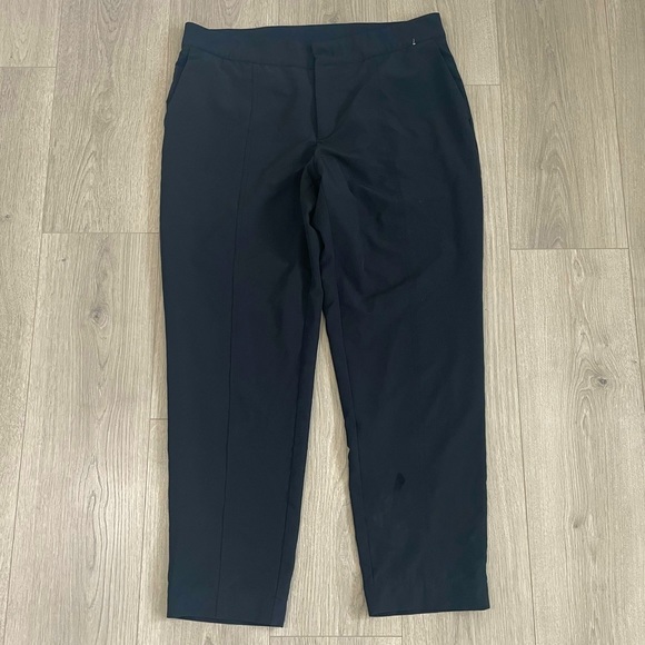 Black Lined Tailored "Comfort Stretch" Elastic-Waist Pants Everyday/Work pants - Picture 3 of 12